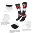 thumbnail image 2 of Bixox Fierce Red Viper Graphic Art Patterned Men's and Women's Knee Socks High Socks Outdoor Sports Socks, 2 of 5