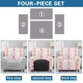 thumbnail image 6 of HELLHERO Brushed 4 Pieces Recliner Chair Slipcover for Pet, Polyester Spandex Stain Resistant Recliner Couch Covers for Home, Pink Floral Heart Stripe, 6 of 8