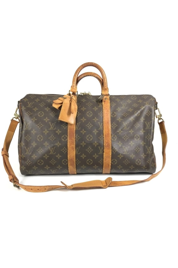 Pre-Owned LOUIS VUITTON M41418 Monogram Keepall Bandoulire 45 Bag Travel Boston Canvas Men's...