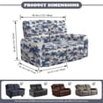 thumbnail image 2 of Xoenoiee Palm Tree Print Reclining Loveseat Cover 6-Piece Set, Stretch Velvet Sofa Slipcover for 2-Seater, Washable Recliner Couch Cover with Storage Pockets, 2 of 6