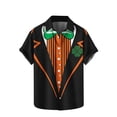 thumbnail image 2 of Chemises pour Hommes Jour de la Saint-Patrick, Chemise Boutonnée Homme Manches Courtes, Chemise Imprimée Saint-Patrick Col Rabattu Chemises Manches Courtes Hauts Chemise à Col, 2 of 5
