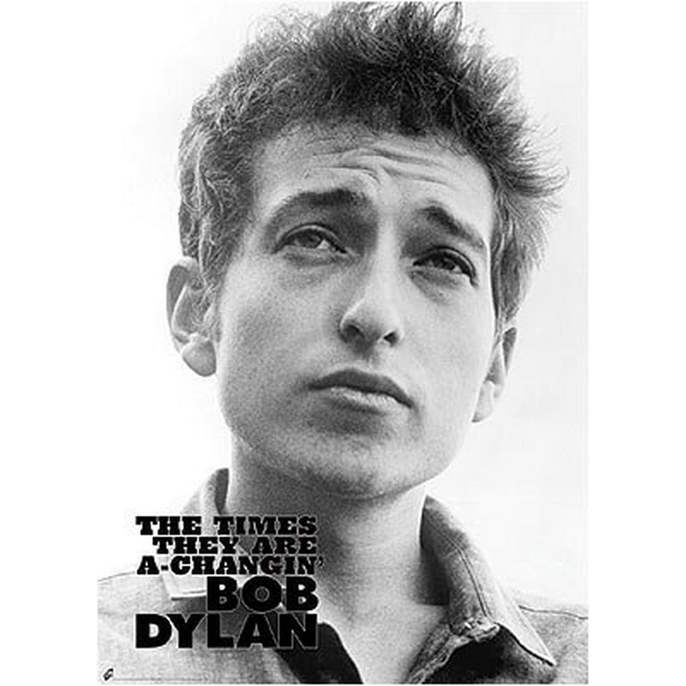 bob dylan - the times that are a changing poster - new 24x36 - Walmart ...