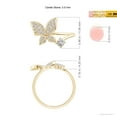 thumbnail image 5 of ANGARA Natural Diamond Butterfly Bypass Ring in 14K Yellow Gold for Women (Size-3.5mm| Color-I-J| Clarity-I1-I2) | April Birthstone, Anniversary, Jewelry Gift for Women | Natural Diamond Ring, 5 of 9