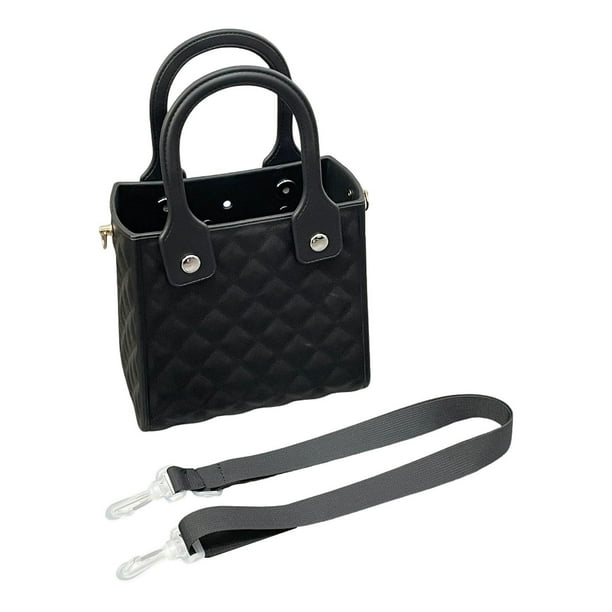 Bolsa de playa para mujer con diseño de dibujos animados de EVA, ideal para fiestas, citas y piscinas. negro