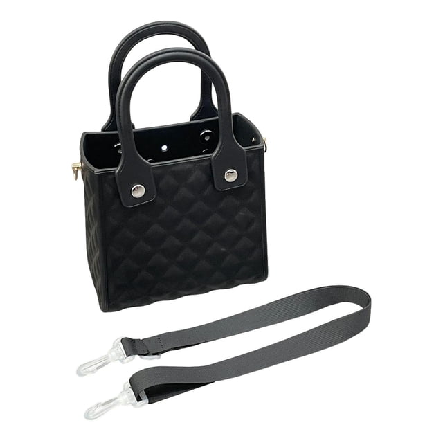 Bolsa de playa para mujer con diseño de dibujos animados de EVA, ideal para fiestas, citas y piscinas. negro