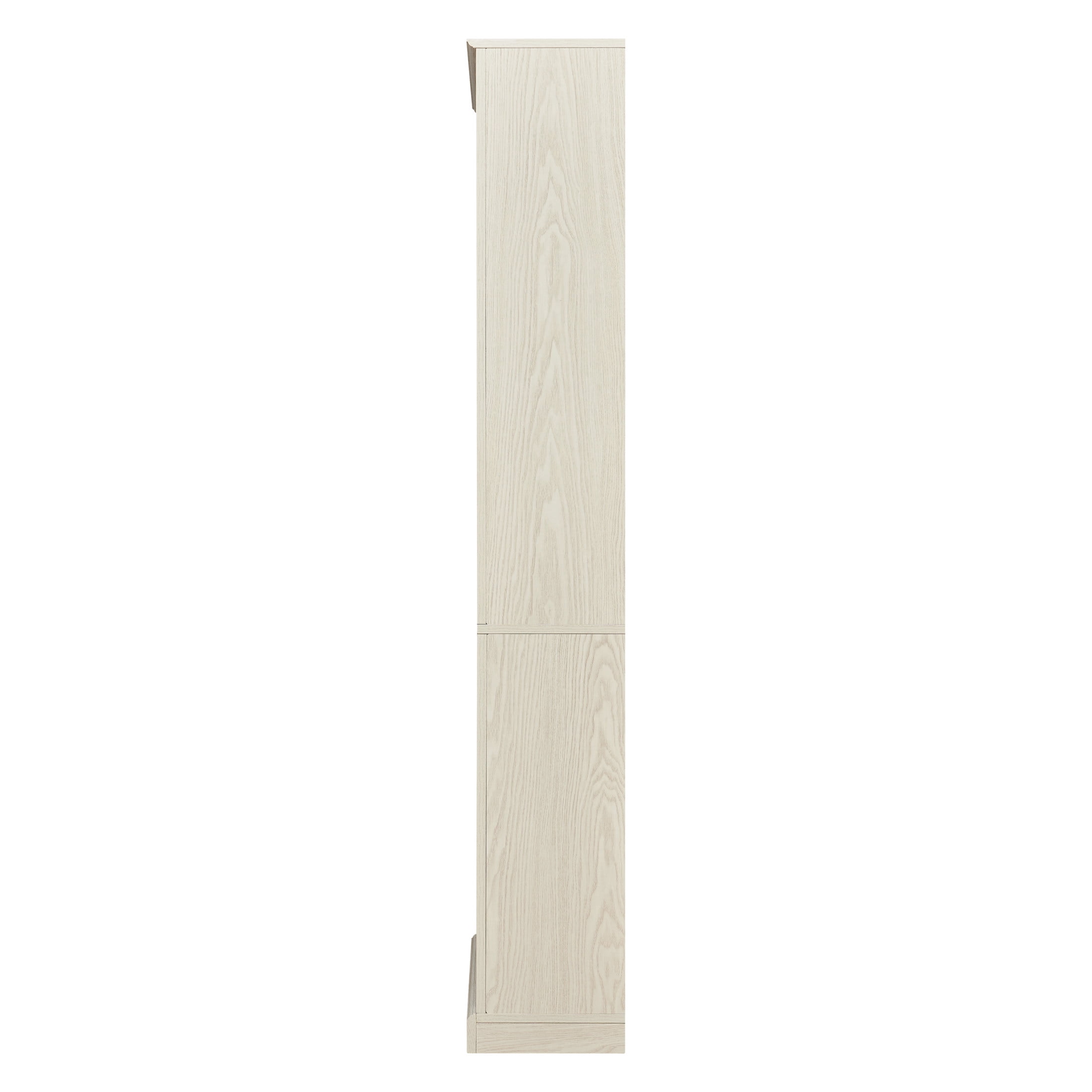 GDF Studio Lexair Multi-Space Free Combination Wood Open Bookshelf, Classified Storage Organizer Bookcase, White Oak