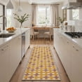 thumbnail image 5 of 2x3 Area Rug non slip backing low pile print pattern, Machine Washable Light Weight Indoor Rug for Entryway Entrance Front Door Bathroom, Houndstooth Mustard Gold, 5 of 5