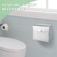 thumbnail image 5 of 2 Pcs Sanitary Napkin Disposal Receptacle Stainless Steel Sanitary Napkin Receptacle Tampon Disposal Bin Wall Mounted, 5 of 7