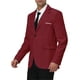 thumbnail image 4 of Abrigo Slim Fit para Hombre Inspire Chic, Blazer de Un Solo Botón, Formal, Color Burdeos, 4 of 7