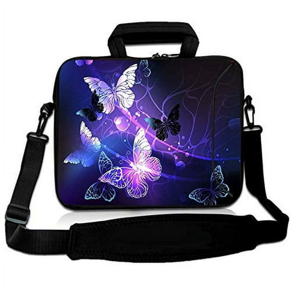 RICHEN 17 inch Laptop Shoulder Bag Carrying Case Computer PC Cover Pouch with Handle Fits 15.6/16/17/17.3/17.4 inch Laptop Notebook (16-17.3 inch, Butterflies)