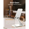 thumbnail image 2 of AllWaysPlaza Tablet Stand for iPad Stand Holder Desk, Foldable Home Office Desk Accessories Travel for iPad Holder Dorm College Essentials Portable Monitor Stand Fits Tabs Kindle iPhone 4-15.9" White, 2 of 12
