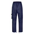thumbnail image 3 of Liacowi Men Baggy Cargo Pants Elastic Waist Wide Leg Pants Loose Fit Straight Trousers Casual Jogger Pants with Zipper Pockets Club Streetwear, 3 of 7