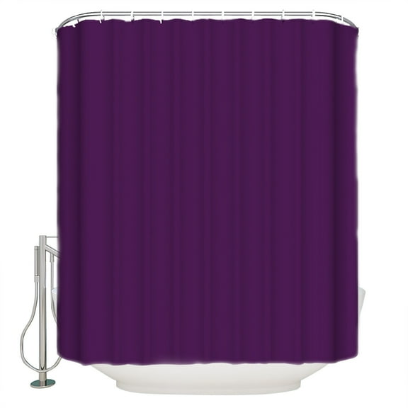 Solid Color Shower Curtain, 36" x 72", Purple Waterproof Bathroom Curtain Washable Shower Curtain Set with 12 Hooks