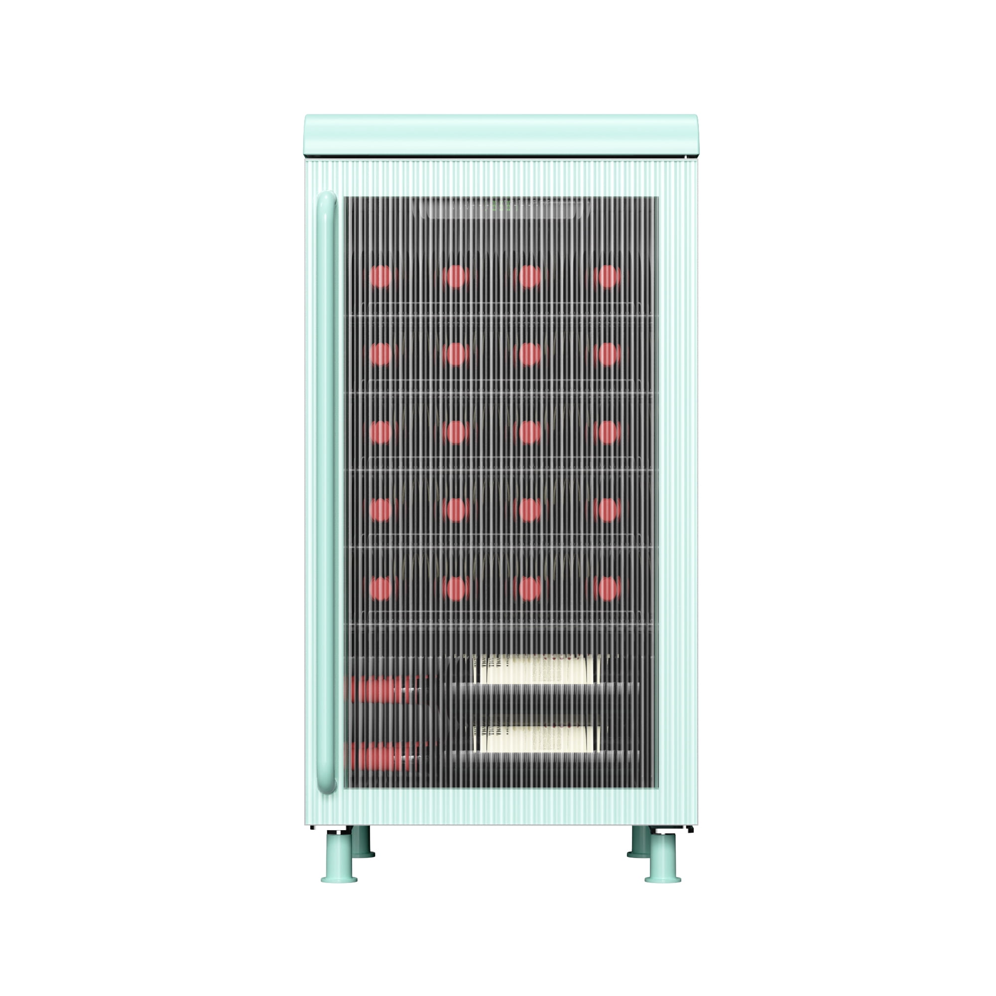 Frigidaire 27 Bottle / 117 Can Retro Wine Cooler with Built-in Bar Top, 3.1 Cu. ft. Beverage Refrigerator with Tempered Glass Door, Mint