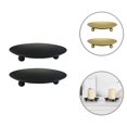 thumbnail image 1 of 2Pcs Creative Round Shape Candle Holder Vintage Decorative Metal Candle Container for Home, 1 of 8