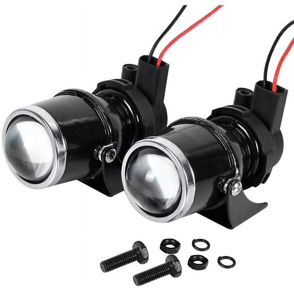 Astra Depot 2X 55W H3 Projector Glass Lens Driving Fog Lamp Halogen Light Bulb   Bracket Kit Fit Car 12V