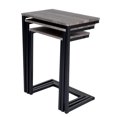 Zenvida Living Room Nesting Storage Side Tables Set of 3 Modern Rustic