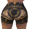 thumbnail image 2 of Sikiie Mystical Golden Eye Workout Shorts Women Scrunch Butt Gym Shorts Seamless High Waist Tummy Control Yoga Biker Athletic Shorts-XX-Large, 2 of 8