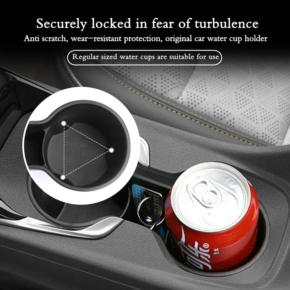 For Chevy For Chevrolet Bolt EUV/EV 22-24 Water Cup Holder Storage Box TPE Shock-Absorbing Central Armrest Cup Tray Tidying