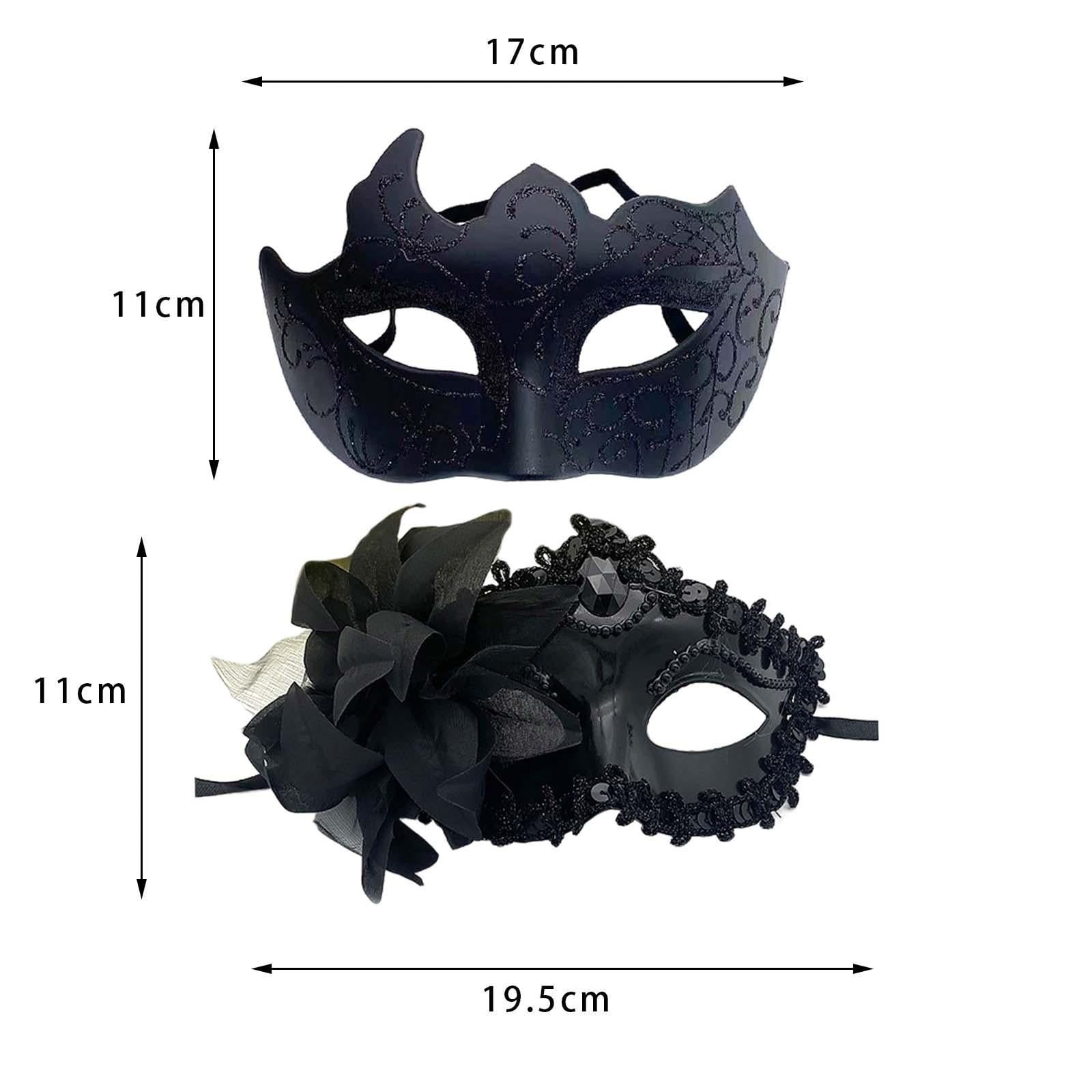 Pack De 12 Máscaras De Ojos Negras Con Banda Elástica – Accesorios De Mascarada Y Cosplay Para Halloween Y Carnaval