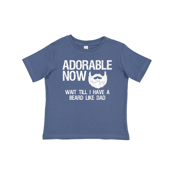 Inktastic Adorable Now...wait Till I Have a Beard Like Dad in White Boys Baby T-Shirt