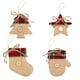 thumbnail image 2 of Adornos navideños de estrellas de arpillera (paquete de 4) | Medias navideñas de poliéster con guantes | Decoración festiva para interiores y exteriores | Adornos rústicos para colgar en Navidad, 2 of 6