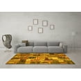 thumbnail image 3 of Ahgly Company Indoor Rectangle Patchwork Yellow Transitional Area Rugs, 4' x 6', 3 of 4