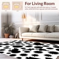 thumbnail image 2 of ODIKA 2'x3' Machine Washable Non-Slip Area Rug, Inspired Cowhide Design High Traffic Rug, Black, 289665, 2 of 7