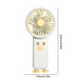 thumbnail image 2 of Ventilador de niebla de mano FLhrweasw Carga USB lindo pato para oficina en casa amarillo, 2 of 4
