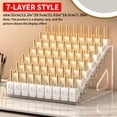 thumbnail image 2 of 3/4/5/6/7 layer acrylic display frame, multi-layer simple installation, suitable for display and storage of nail polish and cosm, 2 of 10