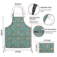 thumbnail image 3 of Chihuahua and Footprints Apron-Garden Aprons for Women with Pockets-Cotton Linen Waterproof Kitchen Cooking Gardening Aprons Adjustable for Kitchen,Cooking,BBQ and Salon 33x27 Inch, 3 of 7