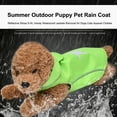 thumbnail image 4 of Abrigo de lluvia para mascotas de cachorro al aire libre de verano con rayas reflectantes a prueba de agua, 4 of 5
