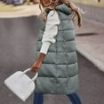 thumbnail image 1 of ZMHEGW Women Coats Long Winter Vest With Sleeveless Warm With Pockets Quilted Vest Down Quilted Outdoor Fall Jackets, 1 of 6