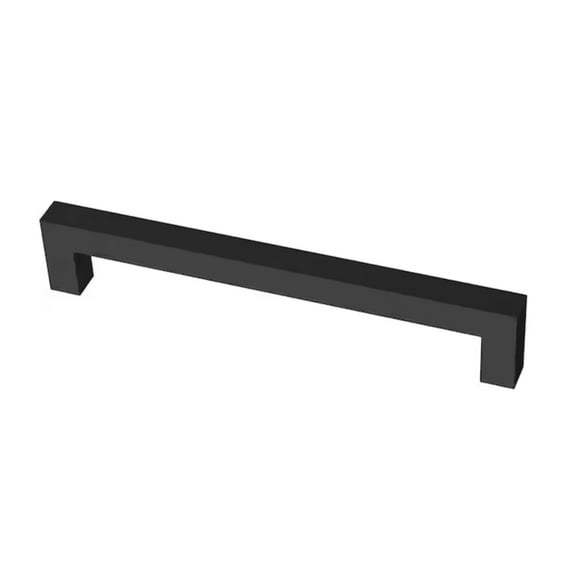 Franklin Brass Simple Modern Square Pull 6/5/16" Matte Black Cabinet Pull 10 Pack