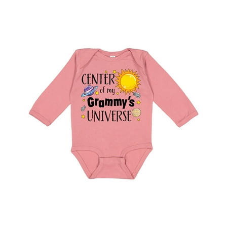 

Inktastic Center of My Grammy s Universe Gift Baby Boy or Baby Girl Long Sleeve Bodysuit