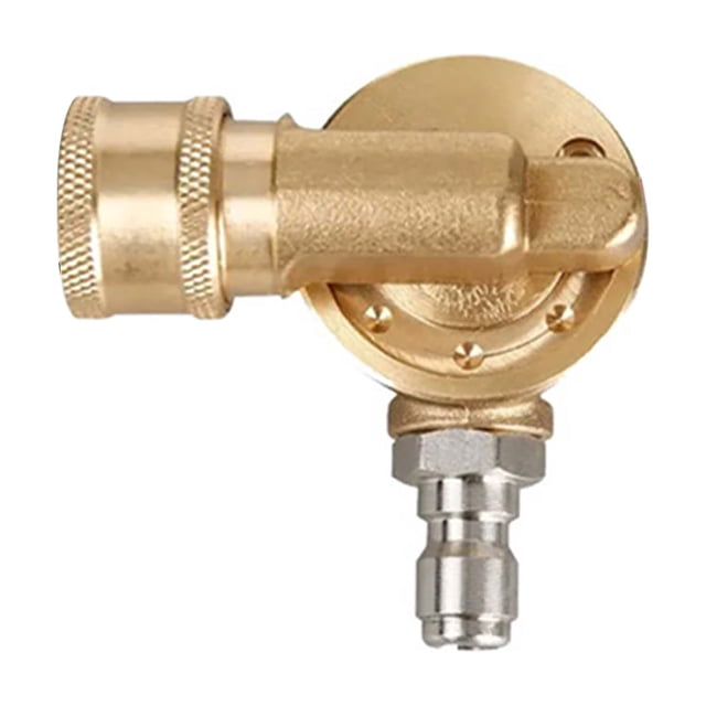 ARCADORA 7 Angle Pivoting Coupler 1/4 Inch Quick Connect Brass 4500 Psi For Pressure Washer Wand Nozzle Cleaning Accessory