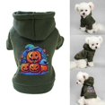 thumbnail image 2 of Dog Halloween Clothes Fashion Pumpkin Print Sweatshirt Small Pet Hoodie Sweater, 2 of 5