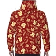 thumbnail image 7 of Lsque Golden Squirrels Holiday Pattern Casual Men's Hoodie,Hooded Sweatshirt with Kangaroo Pocket,Pullover Hoodie-3X-Large, 7 of 7