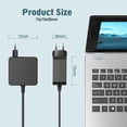 thumbnail image 4 of Laptop Charger for ASUS 19V 2.37A 45W (4.0*1.35mm) Vivobook 14 15 17 X540S X541N X541U Zenbook 13 UX305 UX305F UX305C UX303U, 4 of 5