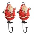 thumbnail image 1 of 2pcs Santa Claus Clothing Hook Hanging Coat Hook Creative Hook (Random Style), 1 of 8