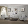 thumbnail image 5 of Lexicon Mischa Leather Match Loveseat in Silver Gray, 5 of 8