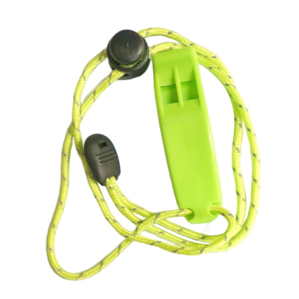 Silbato de cuerda, silbato de llavero portátil suave para colgar rápido, silbato fuerte para pesca, viajes, entrenadores al aire libre, niños Verde