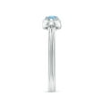 thumbnail image 4 of ANGARA Natural Solitaire Aquamarine Infinity Knot Engagement Ring in 925 Sterling Silver for Women (Size-4mm) | March Birthstone, Anniversary, Jewelry Gift for Women | Natural Aquamarine Ring, 4 of 10