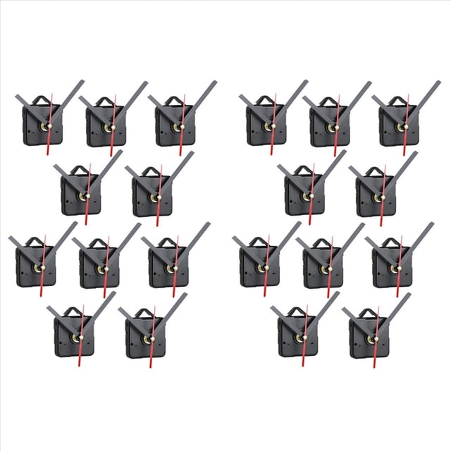 20 Piezas de Mecanismo de Movimiento de Reloj de Bricolaje, Kit de Manecillas de Reloj de Pared de Cuarzo Silencioso, Piezas de Herramientas de Repuesto de Reparación