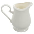 thumbnail image 4 of Miangastore White Ceramic Creamers With Handle Small Syrup Pitcher For Farmhouse Coffee Milk Sauces Mini Jug Cup Creamer 280ml, 4 of 8