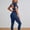 Set-305Navy, variant on LEWKW Workout Sets for Women 2 Piece Yoga Outfits Short Sleeve Open Back Crop Top And High Waist Leggings Matching Sets Gym Running Tracksuits