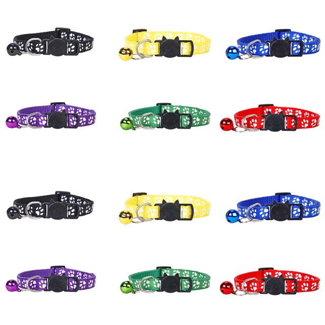 Collar de identificación para cachorros. Lindo collar para cachorros con estampado de cachorro. De nailon suave y dividido que brilla en la oscuridad.