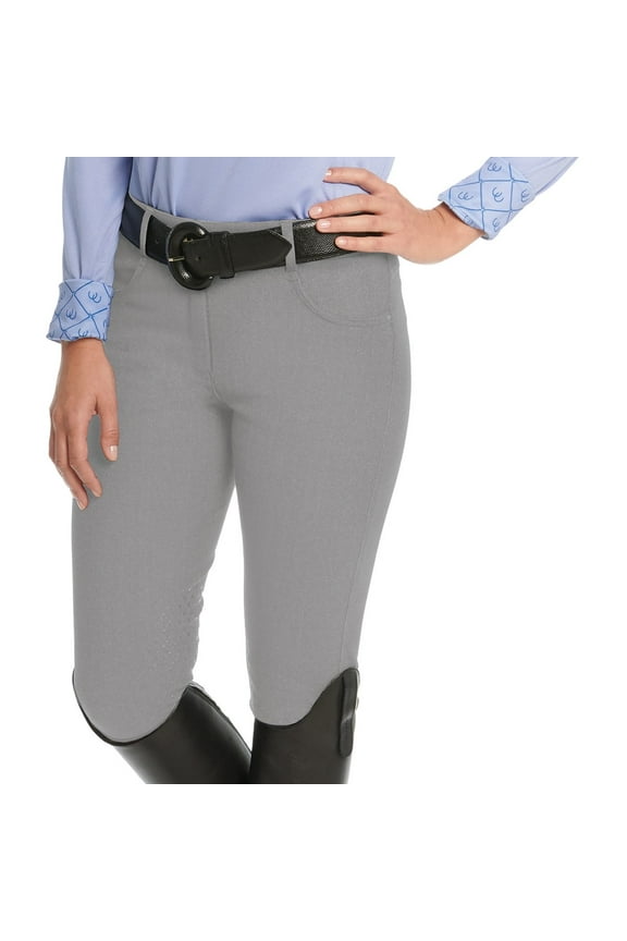 ® SoftFlex GRIP-TEC™ Knee Patch Breech- Ladies' (Grey, 32, Regular)