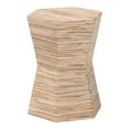 thumbnail image 2 of bali & pari Idana Bohemian Woven Grasscloth Hourglass End Table, 2 of 7