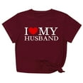 thumbnail image 2 of Meichang T-Shirts Graphiques pour Femmes T-Shirts de la Saint-Valentin T-Shirts Graphiques Mignons avec Cœur Hauts Décontractés à Col Rond Manches Courtes Coupe Ample T-Shirts de Fête T-Shirts de la Saint-Valentin, 2 of 6